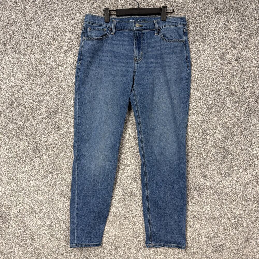 Old Navy Wow Boyfriend Jeans Womens Size 10 34x29.5 Blue Stretch Denim Mid Rise